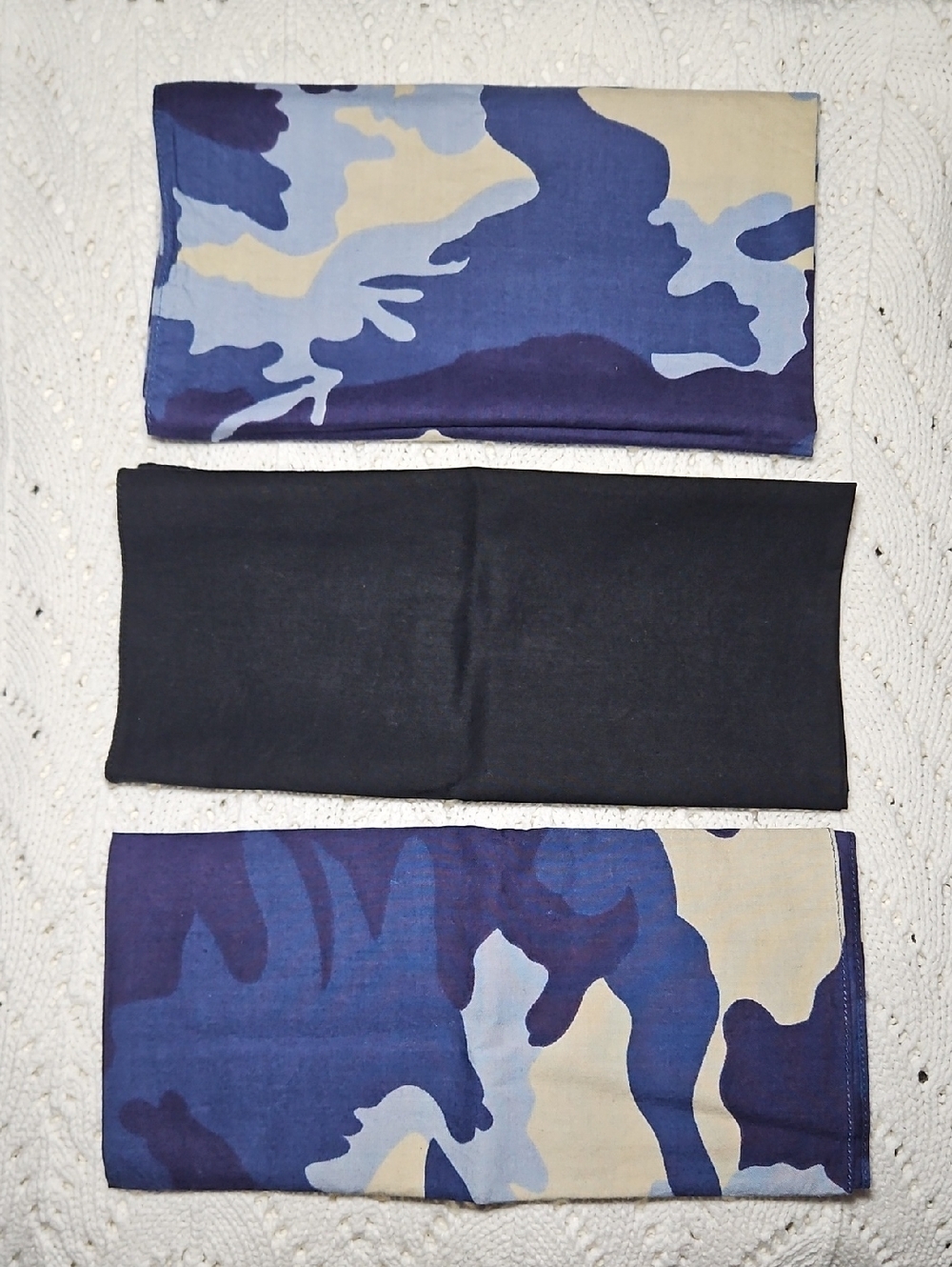 Camouflage Bandana Lot Qty 3 Unisex